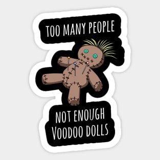 Voodoo Doll Funny Voodooism Dark Humor Jokes Sticker